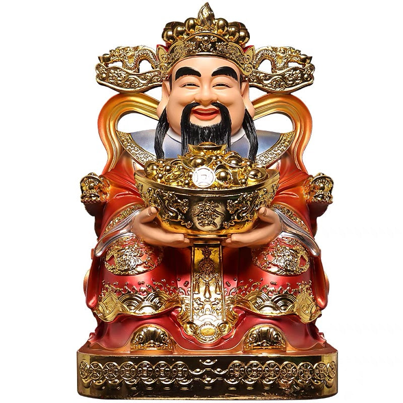 Chinese God of Wealth Figurine, Made of Resin